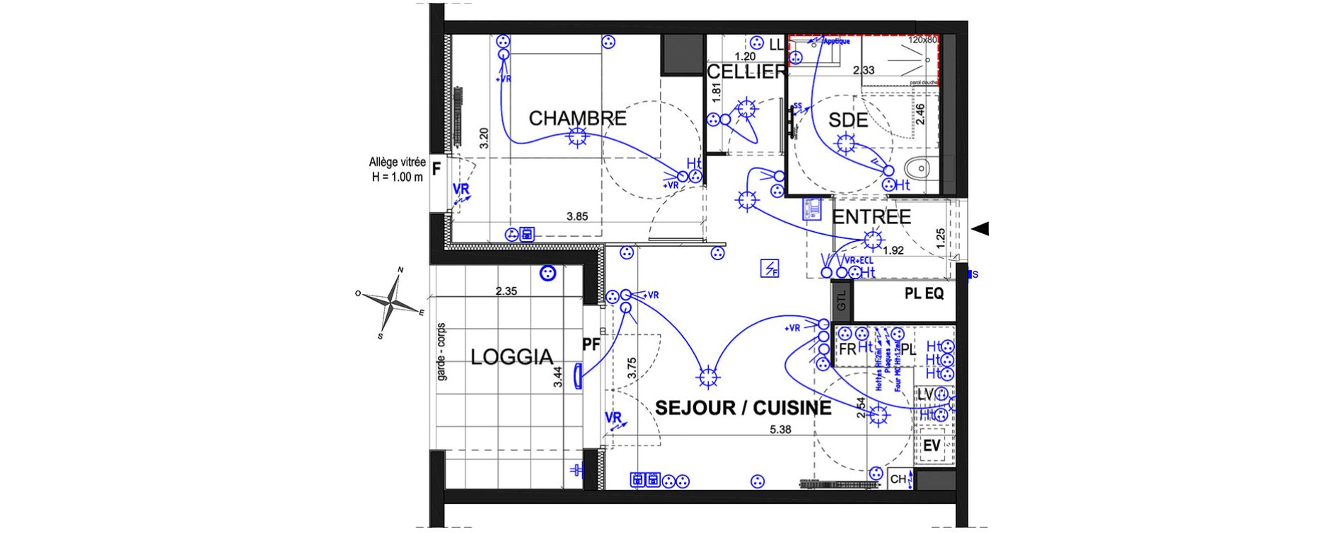 Appartement T2 de 43,16 m2 &agrave; La Rochelle Saint eloi