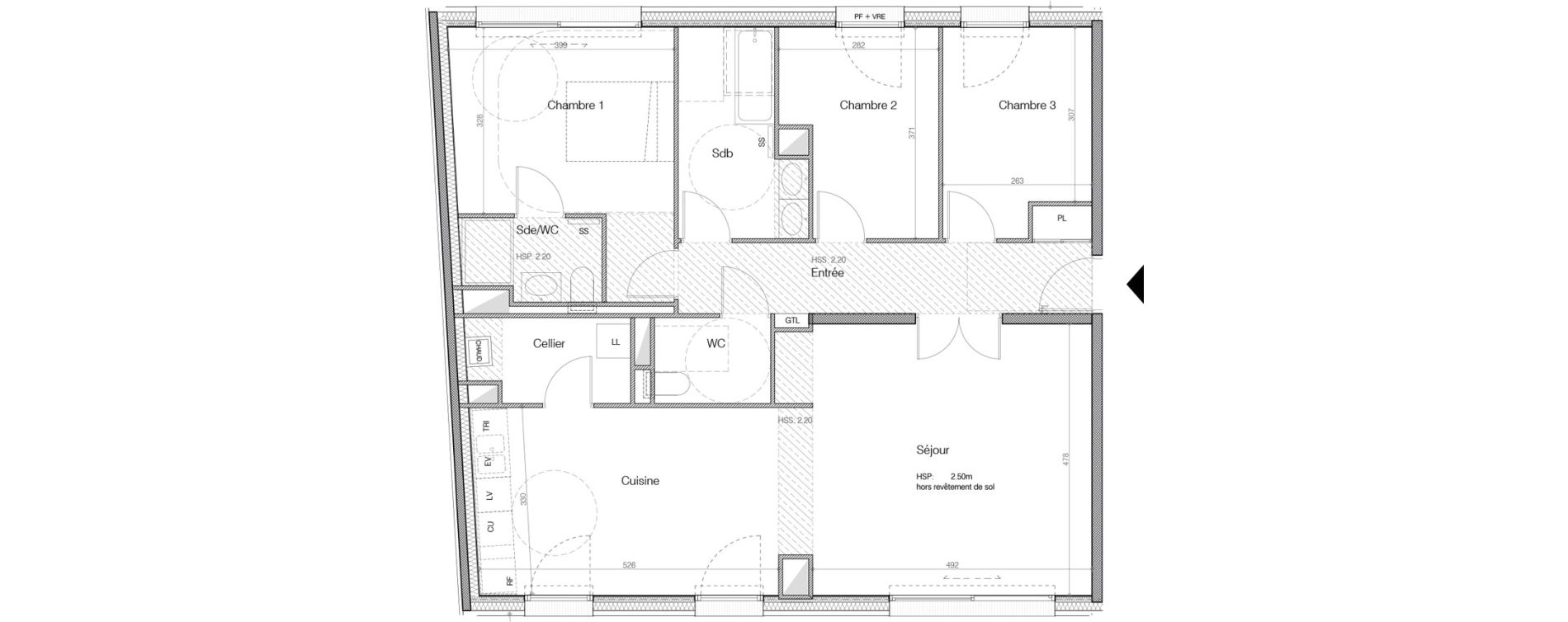 Appartement T4 de 104,40 m2 &agrave; La Rochelle Rompsay