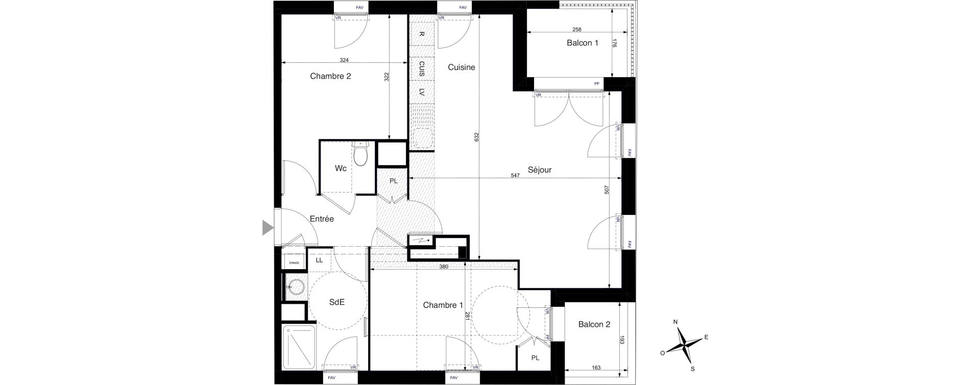 Appartement T3 de 67,87 m2 &agrave; La Rochelle Cognehors