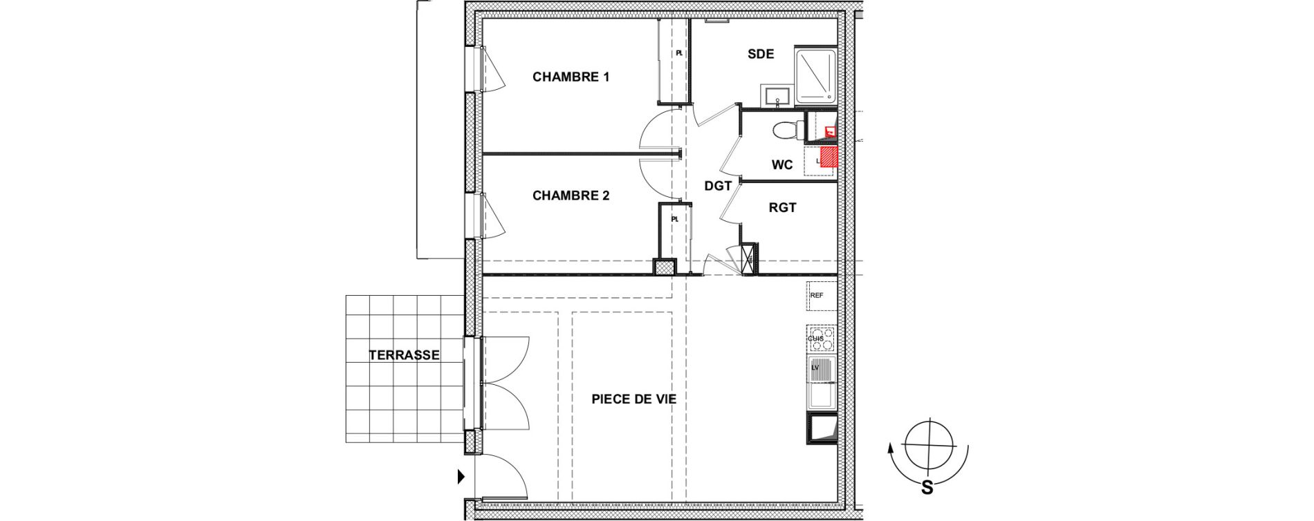 Appartement T3 de 73,49 m2 &agrave; La Rochelle La pallice