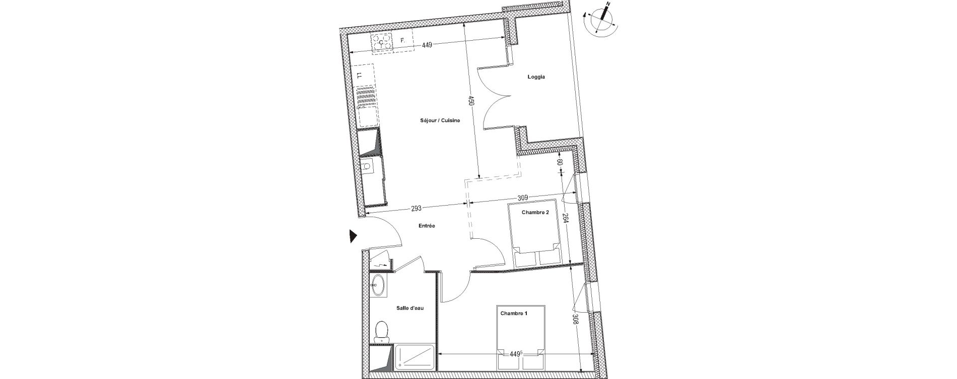 Appartement T3 de 53,14 m2 &agrave; La Rochelle Beauregard