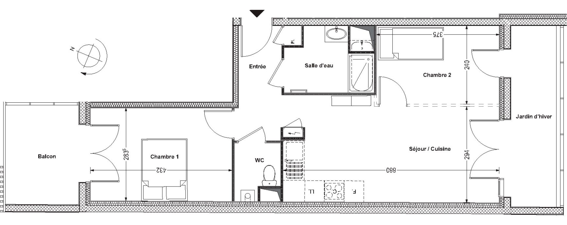 Appartement T3 de 53,23 m2 &agrave; La Rochelle Beauregard