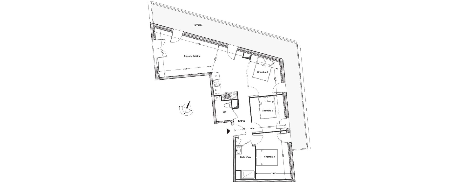 Appartement T4 de 72,72 m2 &agrave; La Rochelle Beauregard