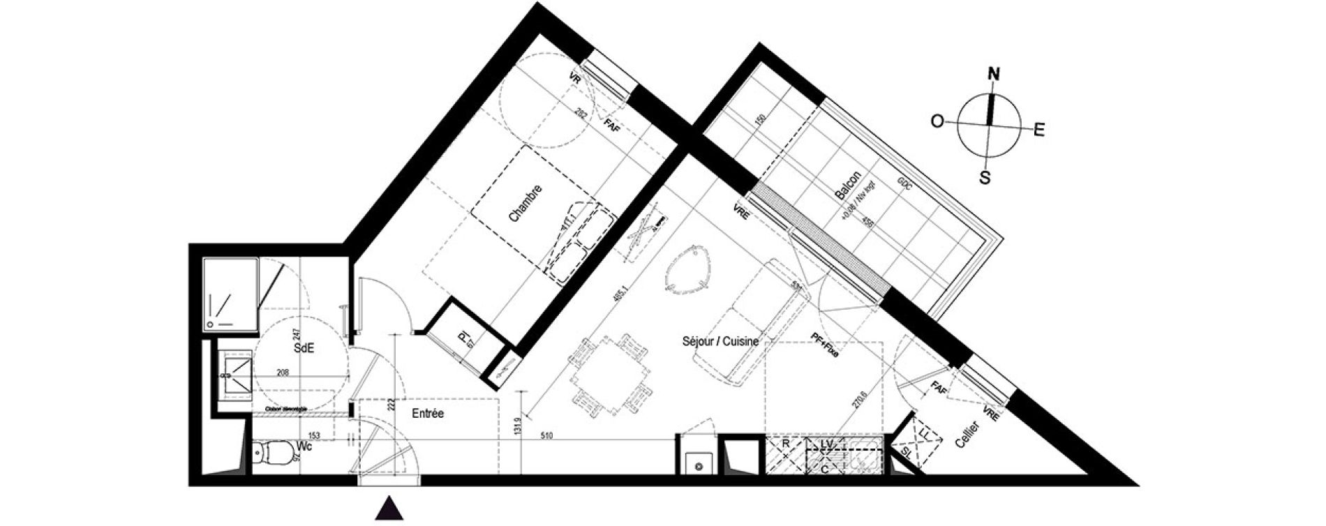 Appartement T2 de 50,30 m2 &agrave; La Rochelle Laleu