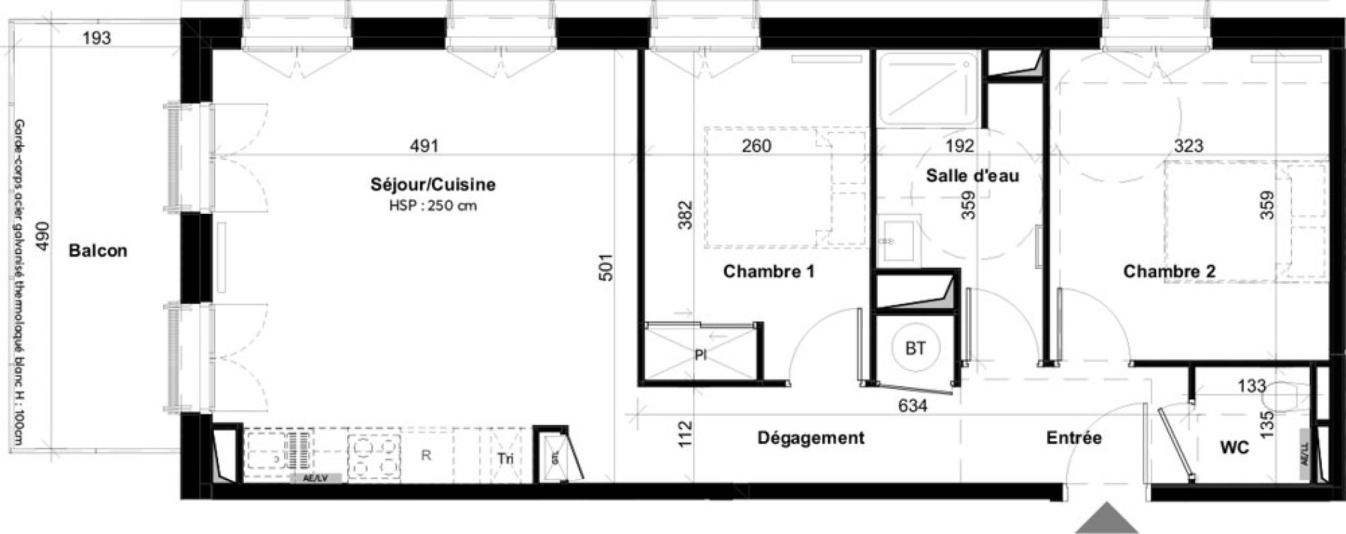 Appartement T3 de 61,31 m2 &agrave; La Rochelle Notre dame - arsenal