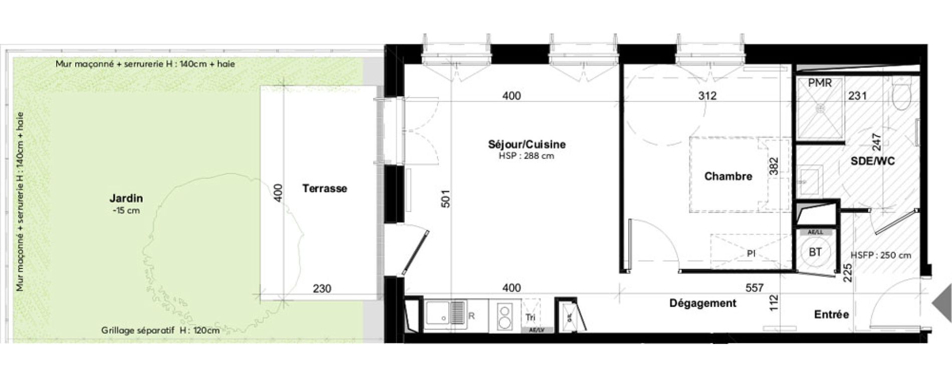 Appartement T2 de 45,36 m2 &agrave; La Rochelle Notre dame - arsenal