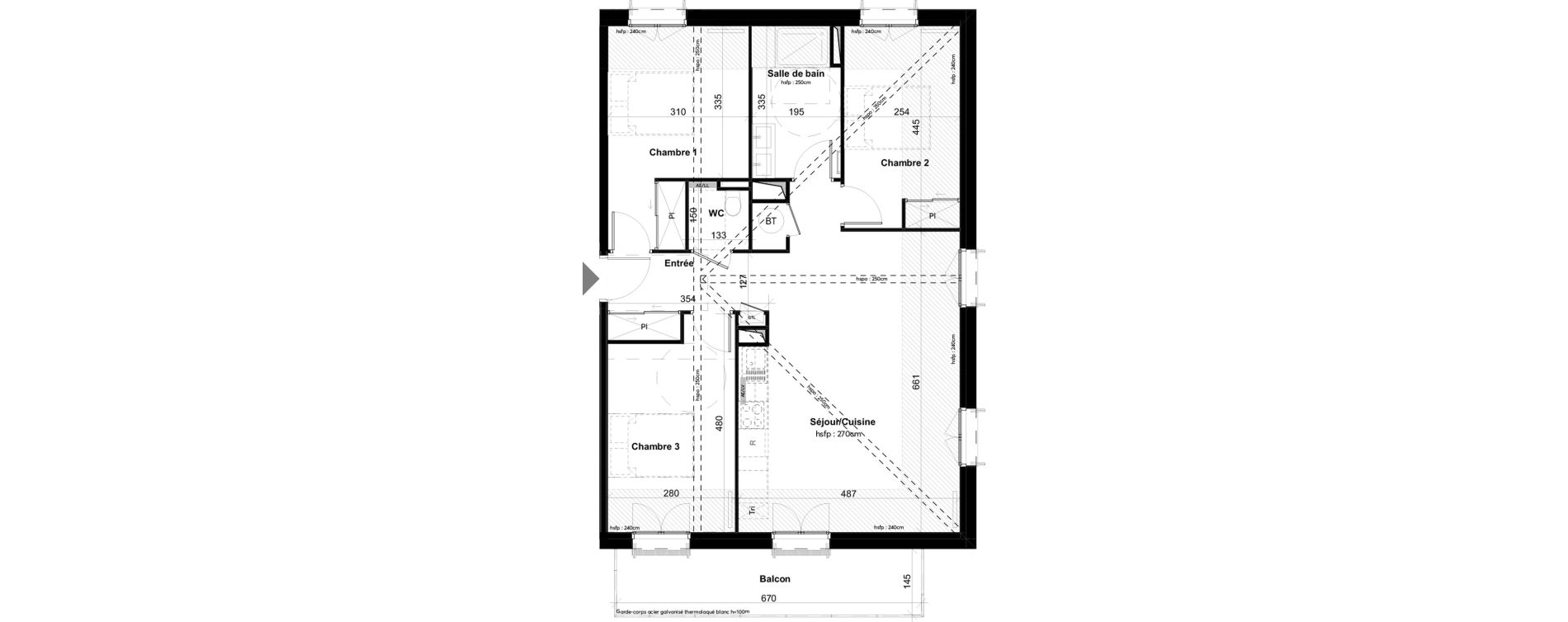 Appartement T4 de 82,78 m2 &agrave; La Rochelle Notre dame - arsenal