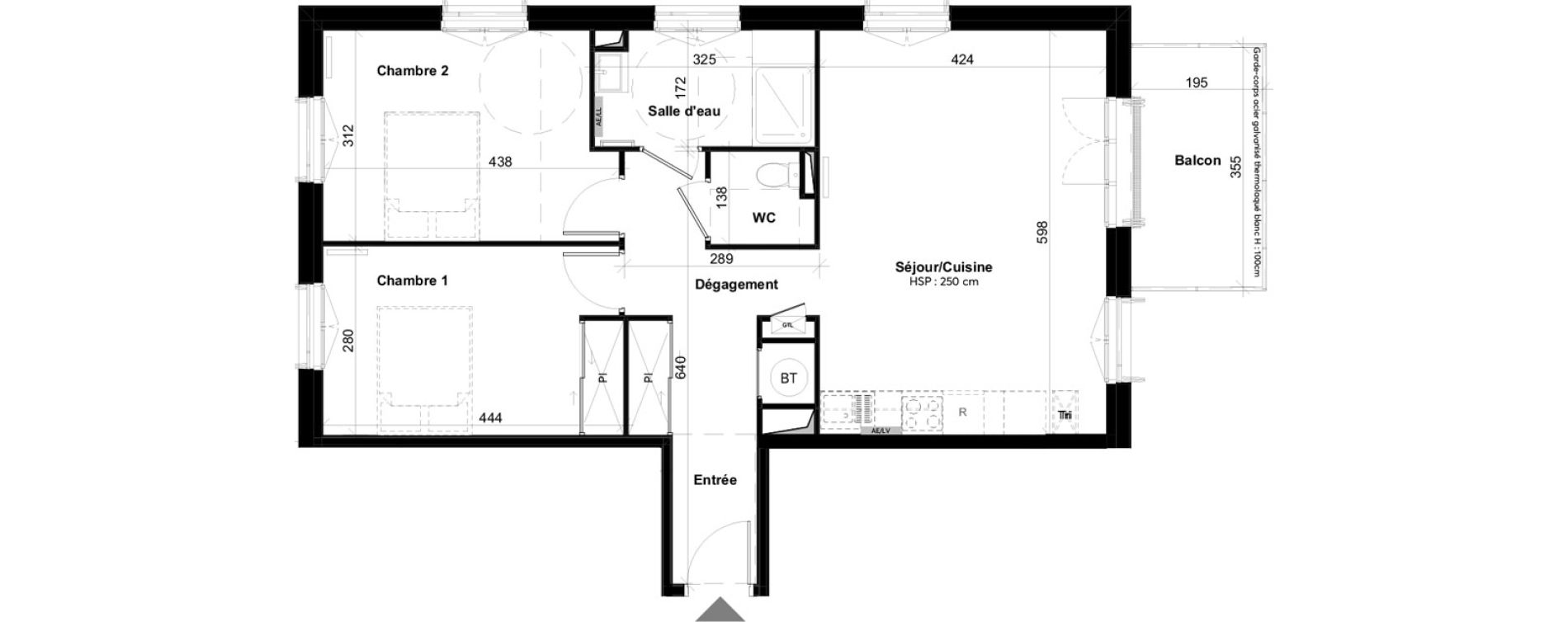 Appartement T3 de 69,35 m2 &agrave; La Rochelle Notre dame - arsenal