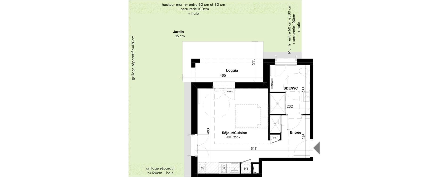 Appartement T1 de 31,26 m2 &agrave; La Rochelle Notre dame - arsenal