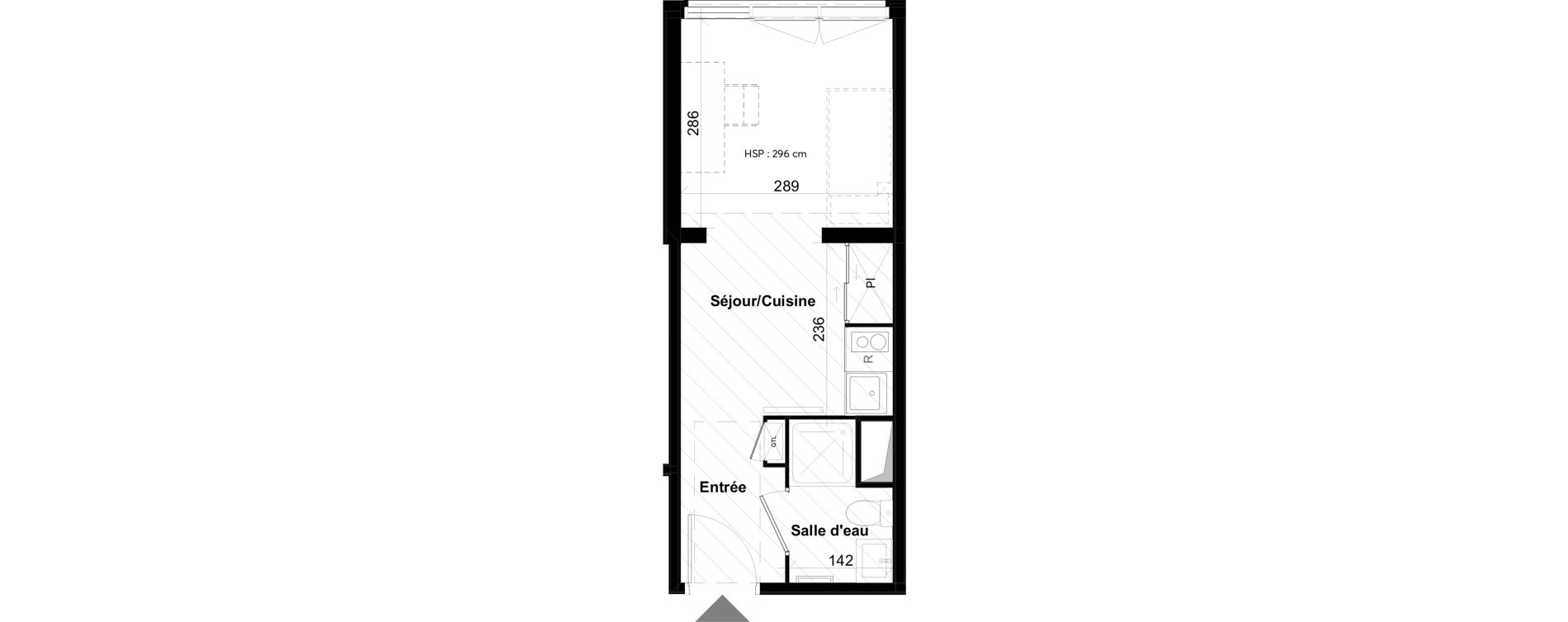 Appartement T1 de 21,16 m2 &agrave; La Rochelle Notre dame - arsenal