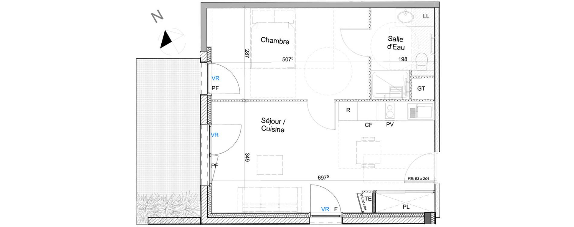 Appartement T2 de 43,23 m2 &agrave; La Rochelle Laleu