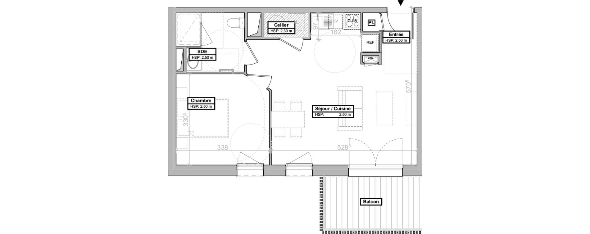 Appartement T2 de 46,05 m2 &agrave; La Tremblade Centre