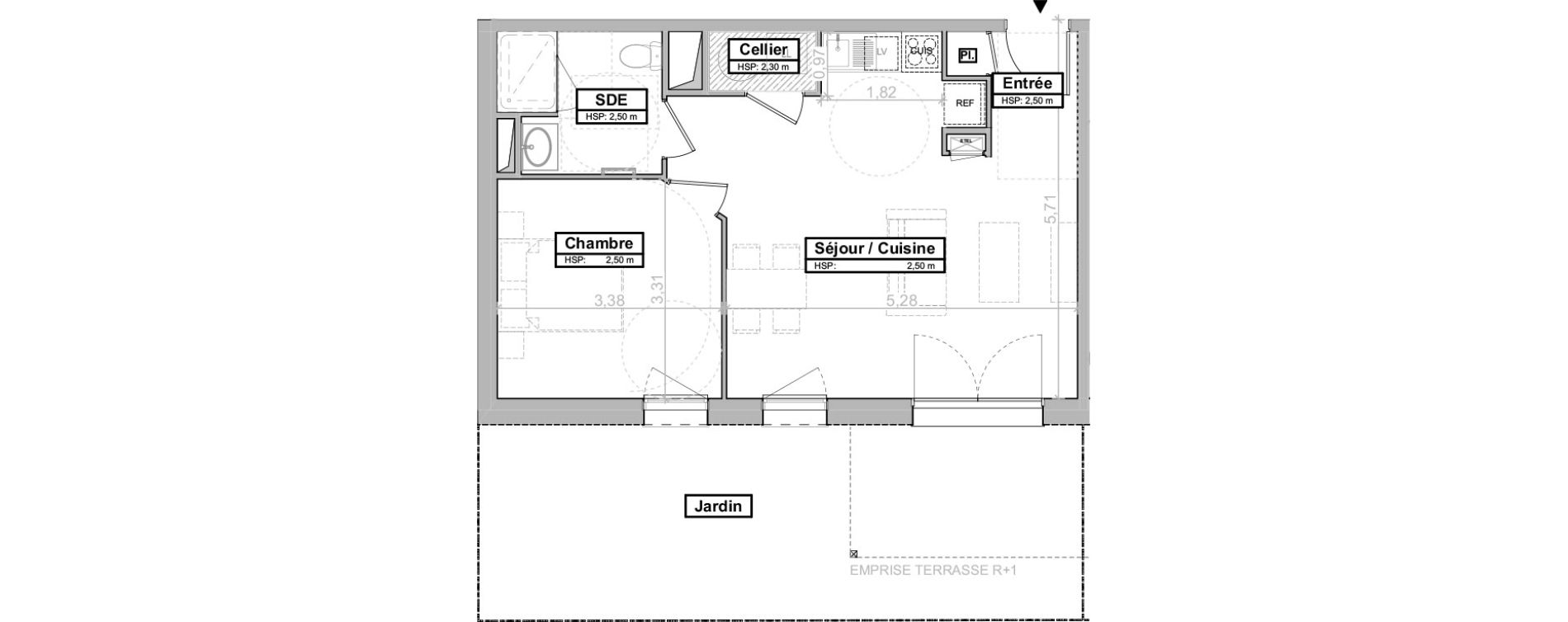 Appartement T2 de 46,05 m2 &agrave; La Tremblade Centre