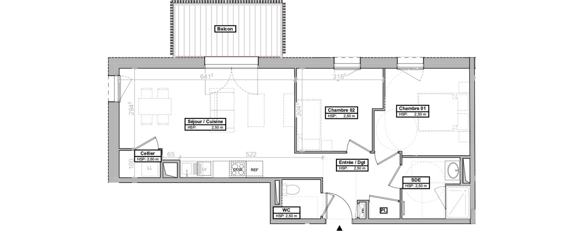 Appartement T3 de 59,62 m2 &agrave; La Tremblade Centre