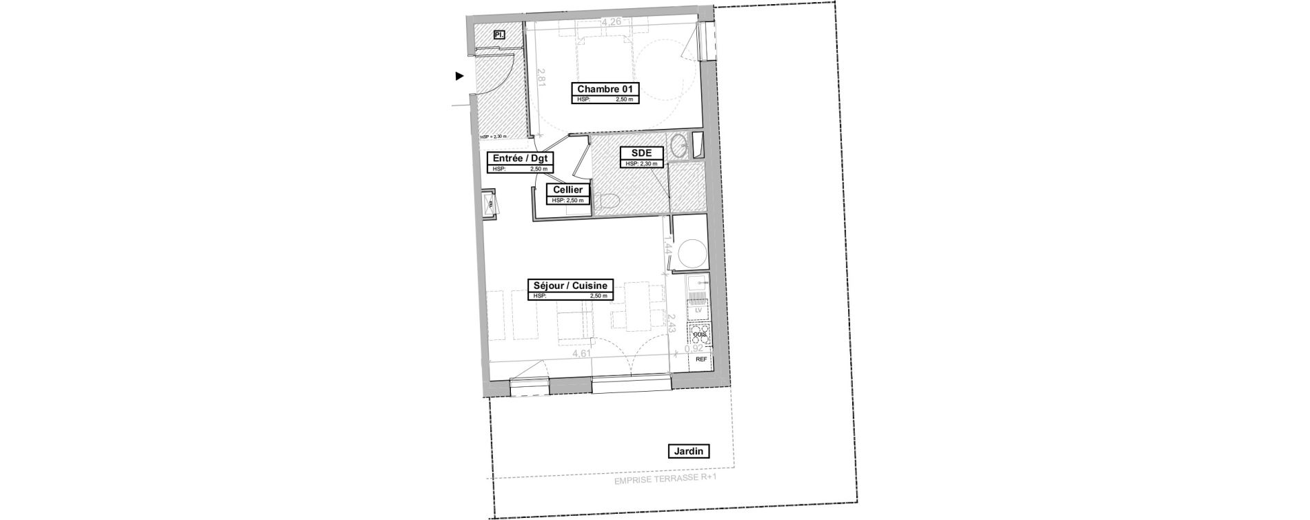 Appartement T2 de 46,89 m2 &agrave; La Tremblade Centre