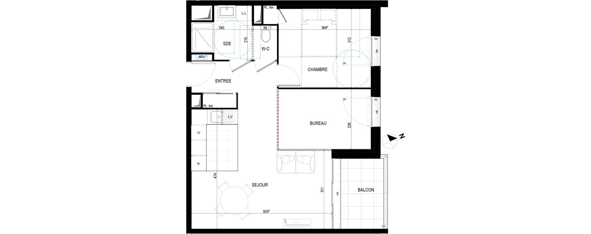 Appartement T2 de 55,09 m2 &agrave; La Tremblade Centre