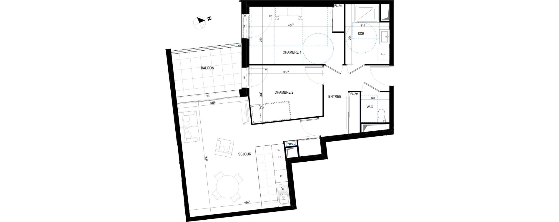 Appartement T3 de 66,38 m2 &agrave; La Tremblade Centre