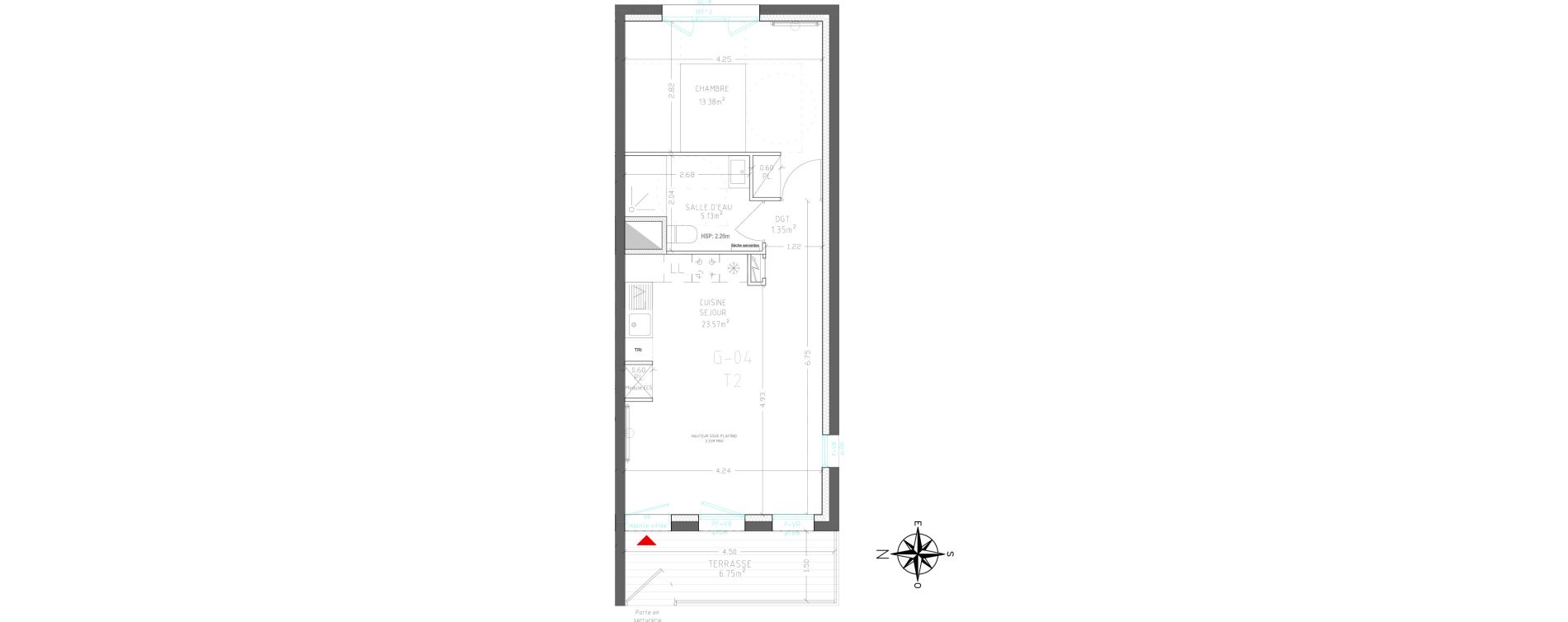 Appartement T2 de 43,43 m2 &agrave; Lagord Atlantech