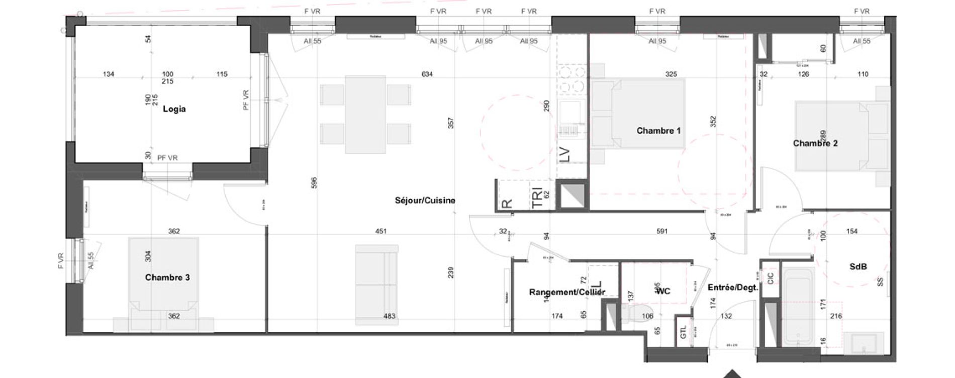Appartement T4 de 83,30 m2 &agrave; Lagord Atlantech