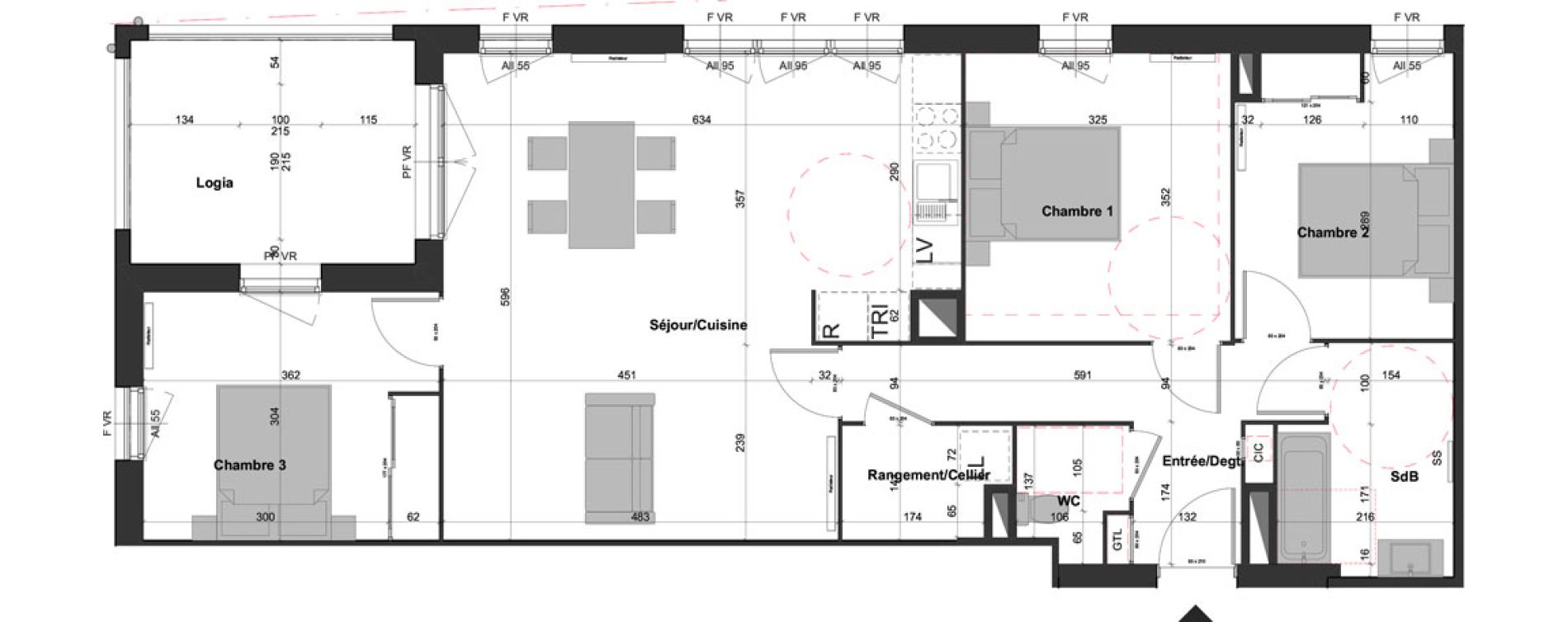 Appartement T4 de 83,30 m2 &agrave; Lagord Atlantech