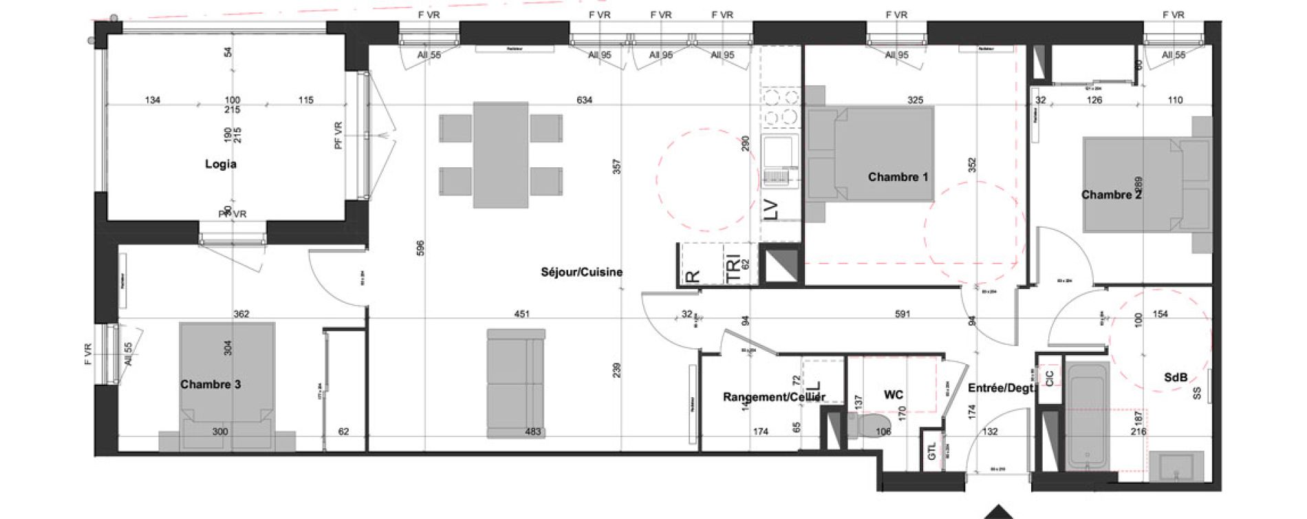 Appartement T4 de 83,35 m2 &agrave; Lagord Atlantech
