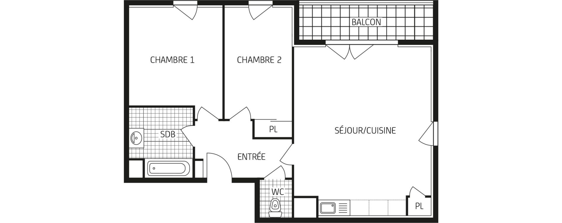 Appartement T3 de 62,30 m2 &agrave; Lagord Centre