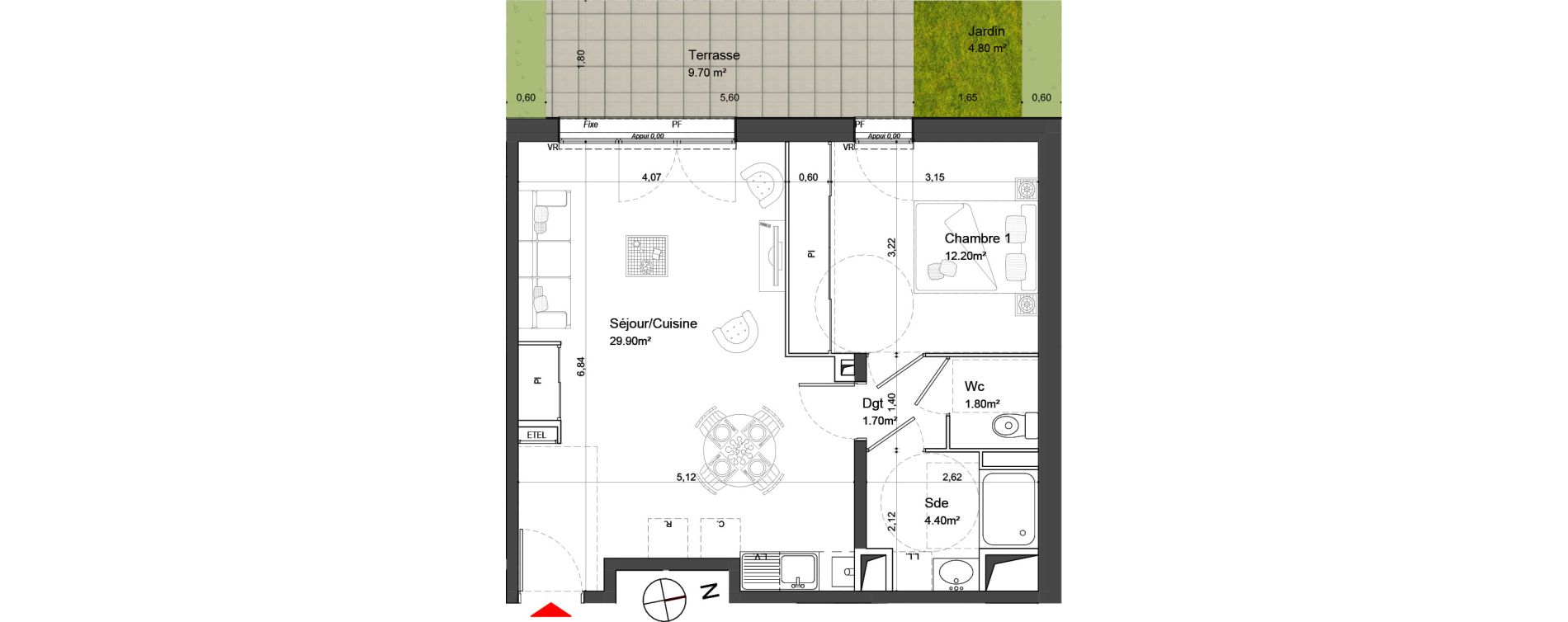 Appartement T2 de 50,00 m2 &agrave; Nieul-Sur-Mer Centre