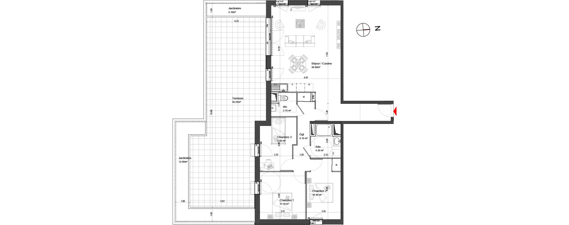 Appartement T4 de 82,30 m2 &agrave; Nieul-Sur-Mer Centre