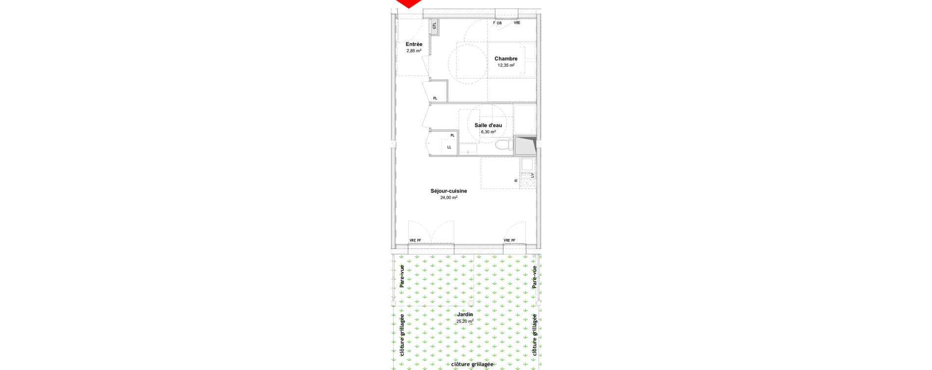 Appartement T2 de 45,50 m2 &agrave; P&eacute;rigny Centre