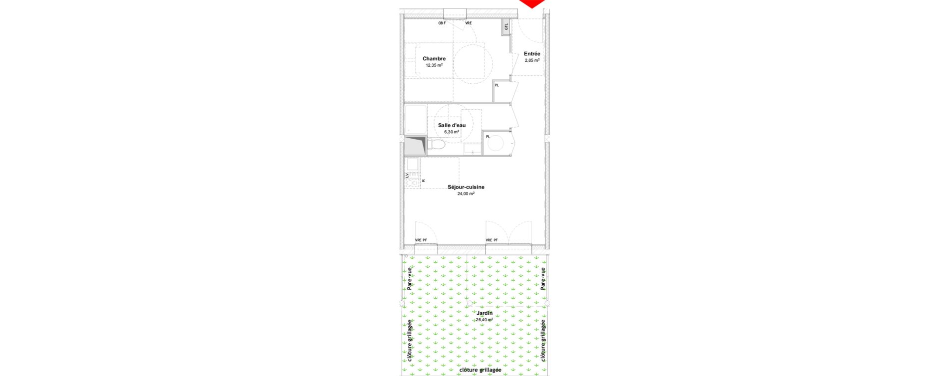 Appartement T2 de 45,50 m2 &agrave; P&eacute;rigny Centre