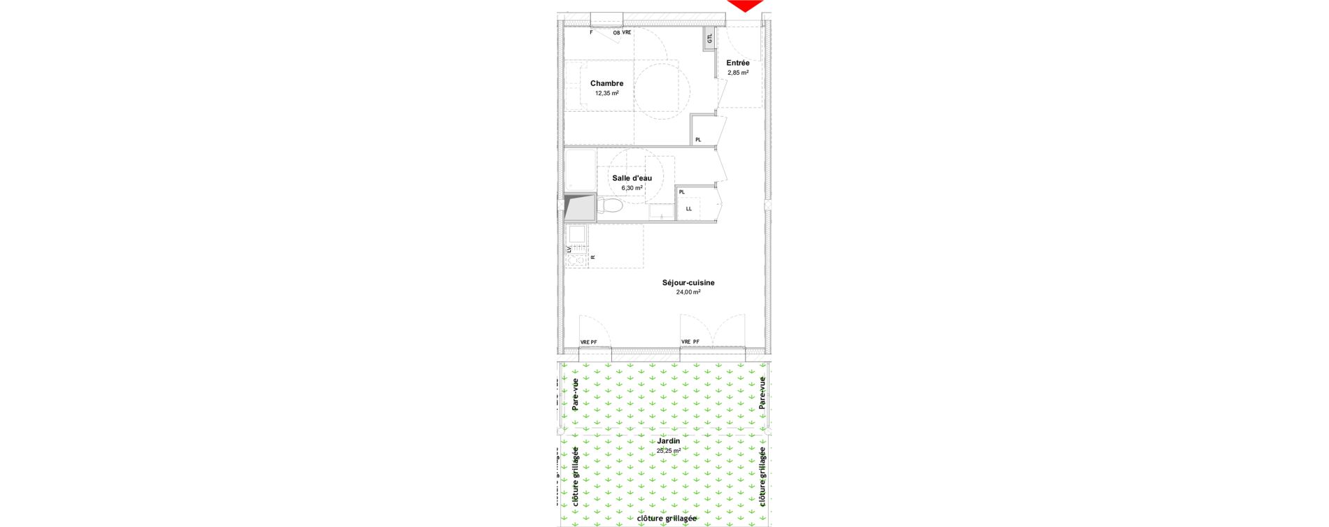 Appartement T2 de 45,50 m2 &agrave; P&eacute;rigny Centre