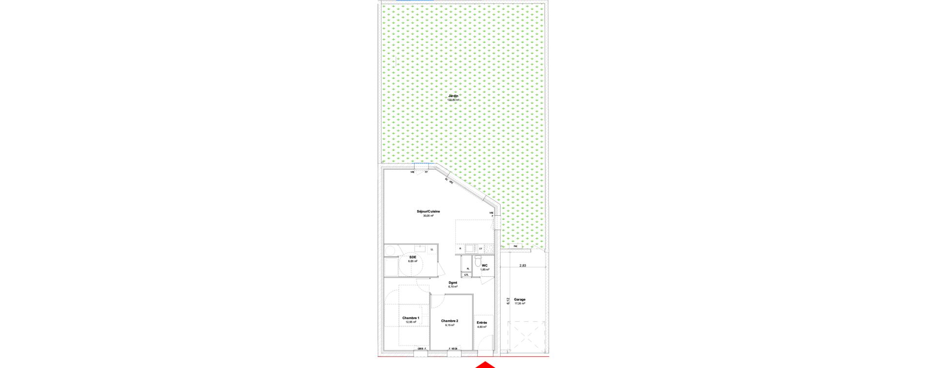 Maison T3 de 71,95 m2 &agrave; P&eacute;rigny Centre