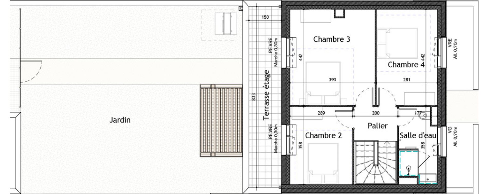 Maison T5 de 110,80 m2 &agrave; Puilboreau Centre