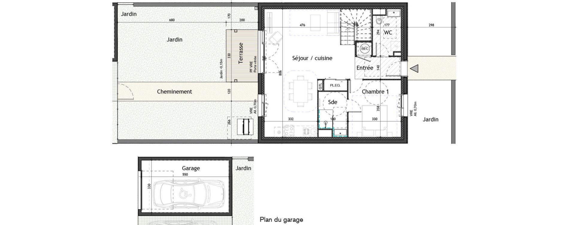 Maison T5 de 110,60 m2 &agrave; Puilboreau Centre