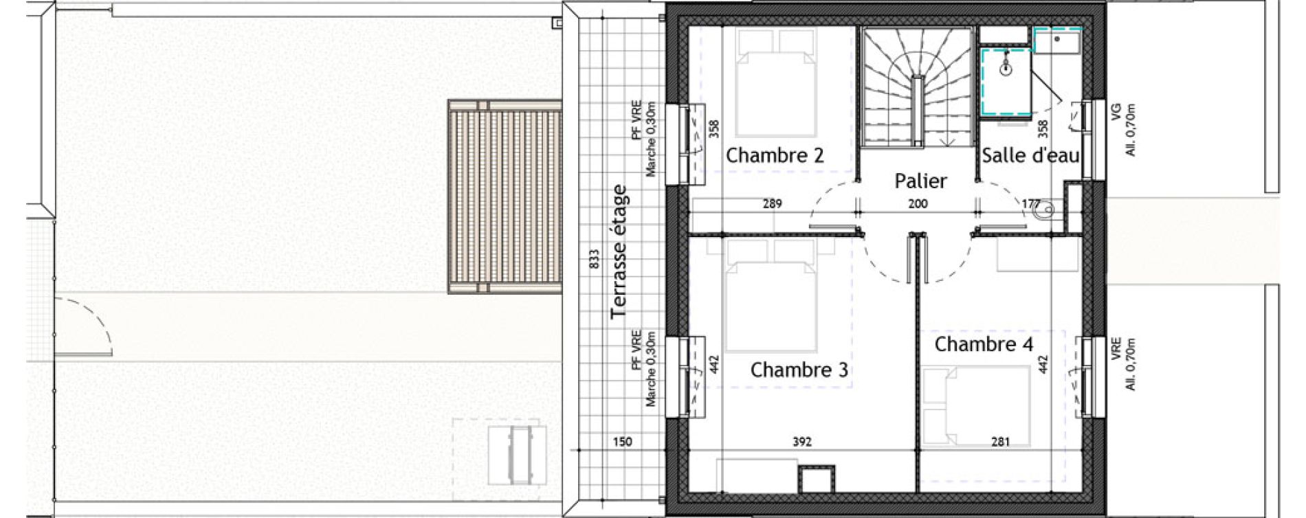 Maison T5 de 110,60 m2 &agrave; Puilboreau Centre