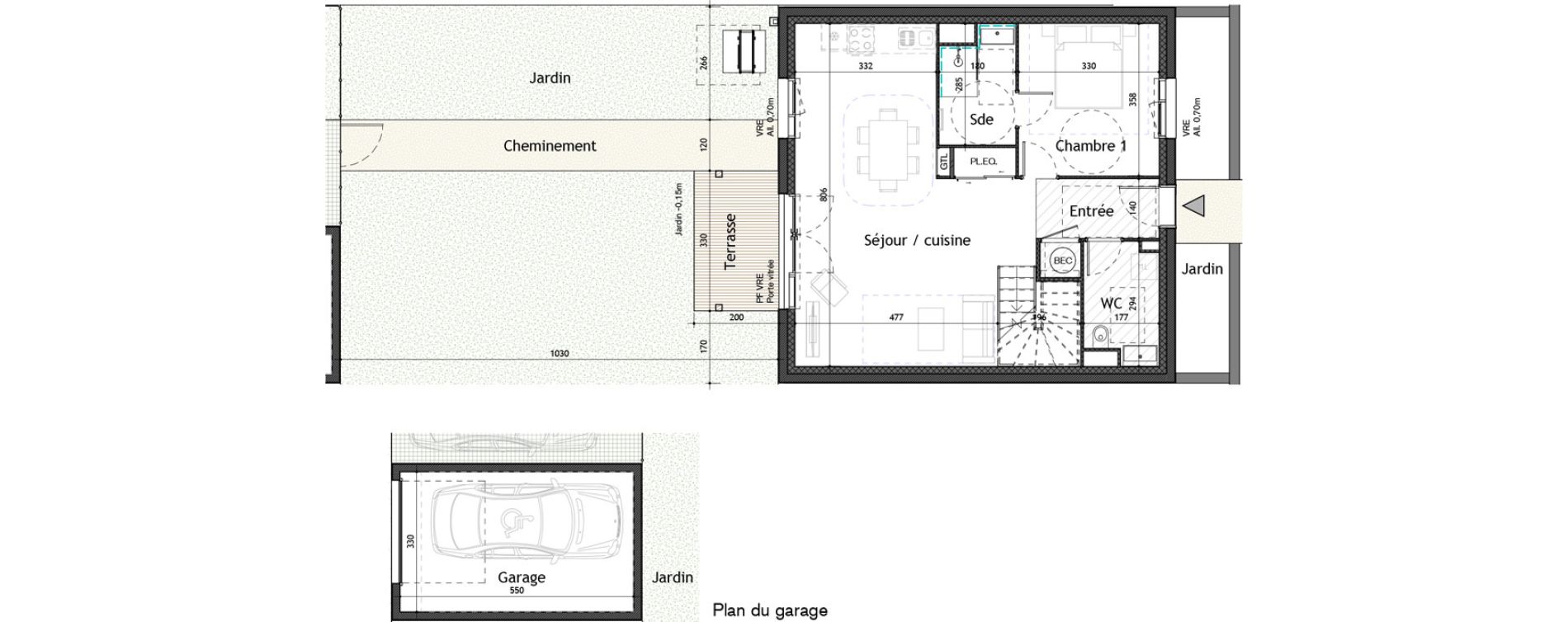 Maison T5 de 110,80 m2 &agrave; Puilboreau Centre