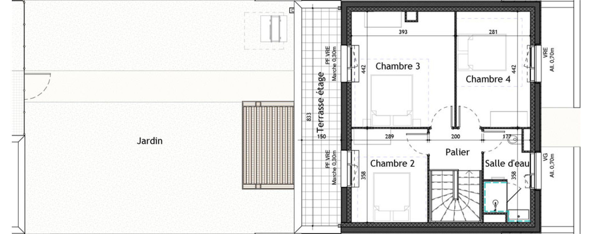 Maison T5 de 110,80 m2 &agrave; Puilboreau Centre