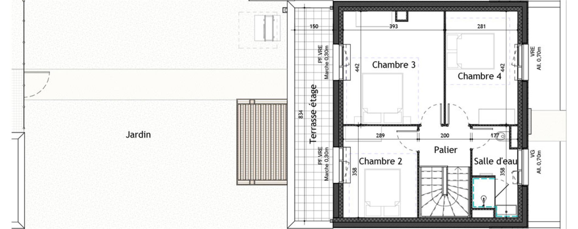 Maison T5 de 110,80 m2 &agrave; Puilboreau Centre