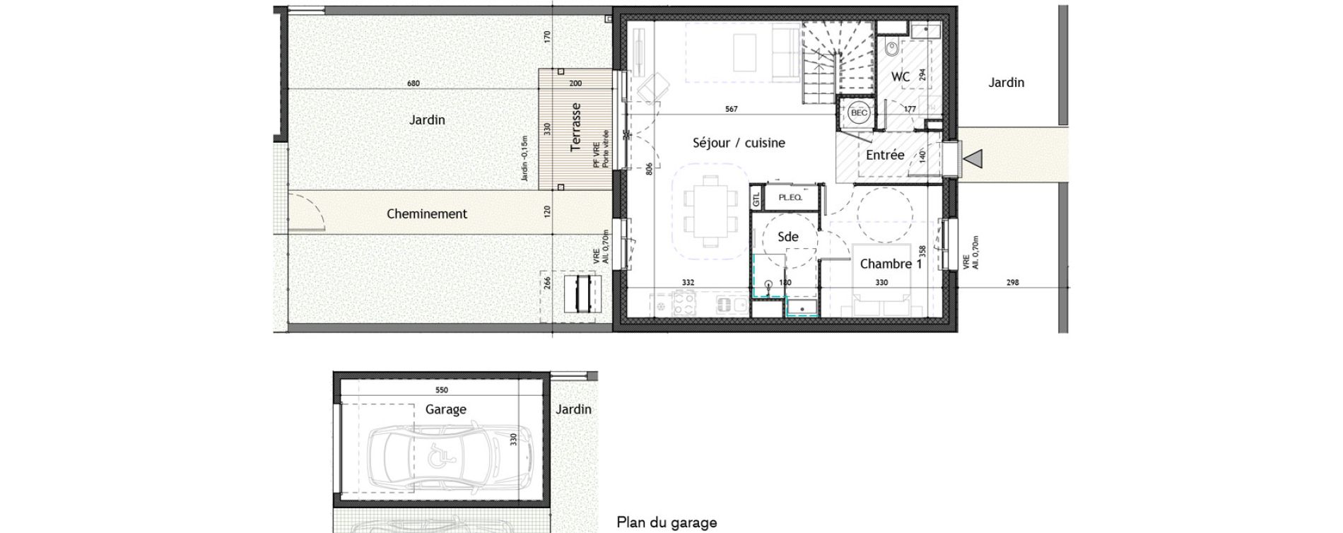 Maison T5 de 110,60 m2 &agrave; Puilboreau Centre