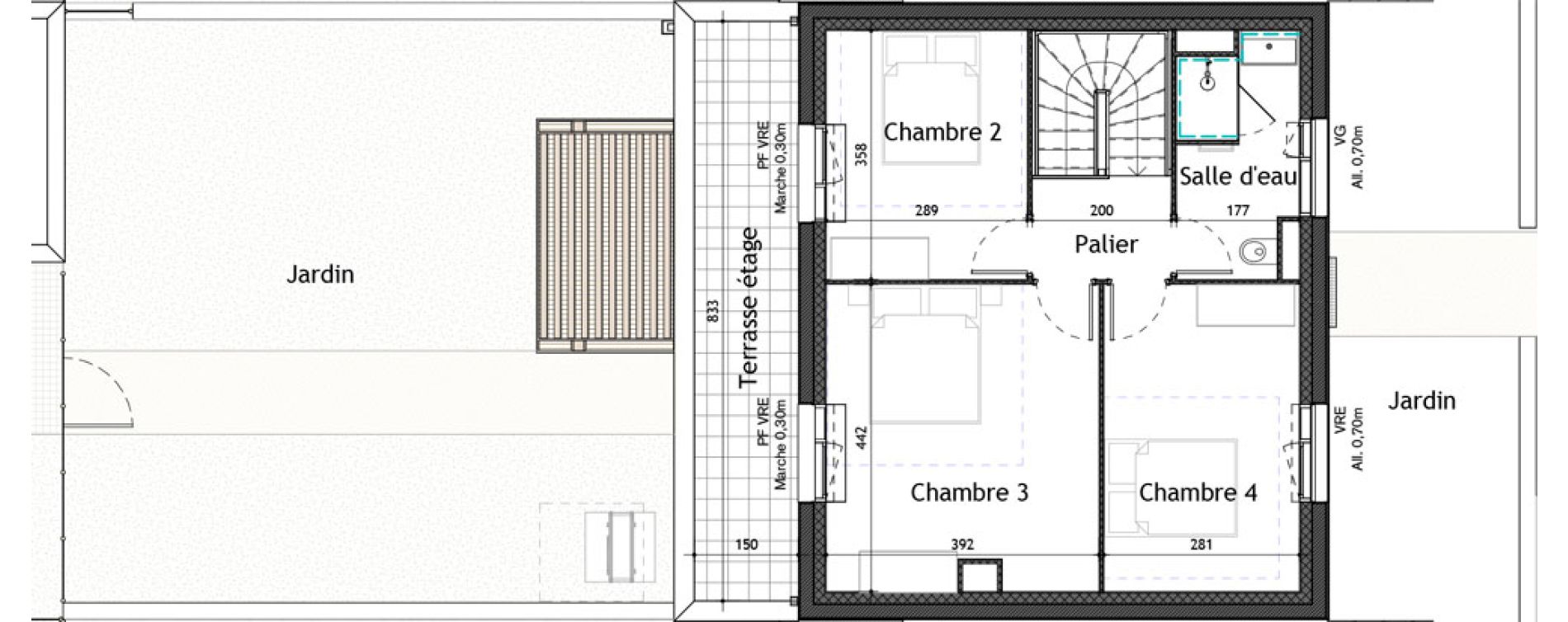 Maison T5 de 110,60 m2 &agrave; Puilboreau Centre