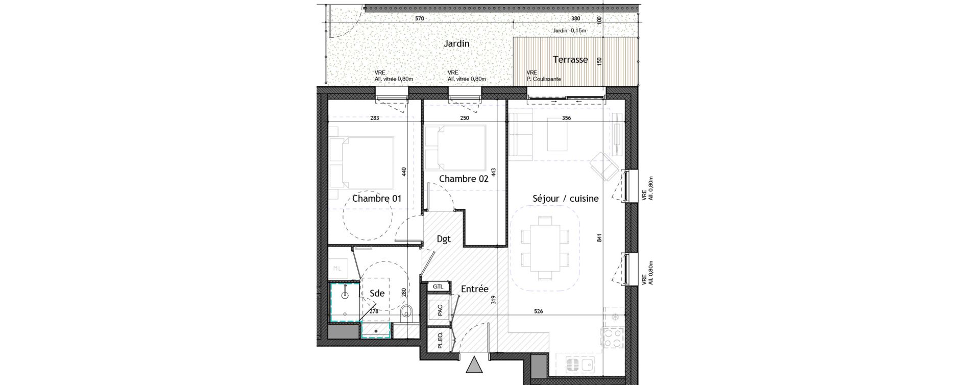 Appartement T3 de 67,20 m2 &agrave; Puilboreau Centre