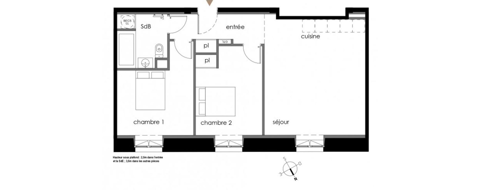Appartement T3 de 65,69 m2 &agrave; Rochefort Champlain