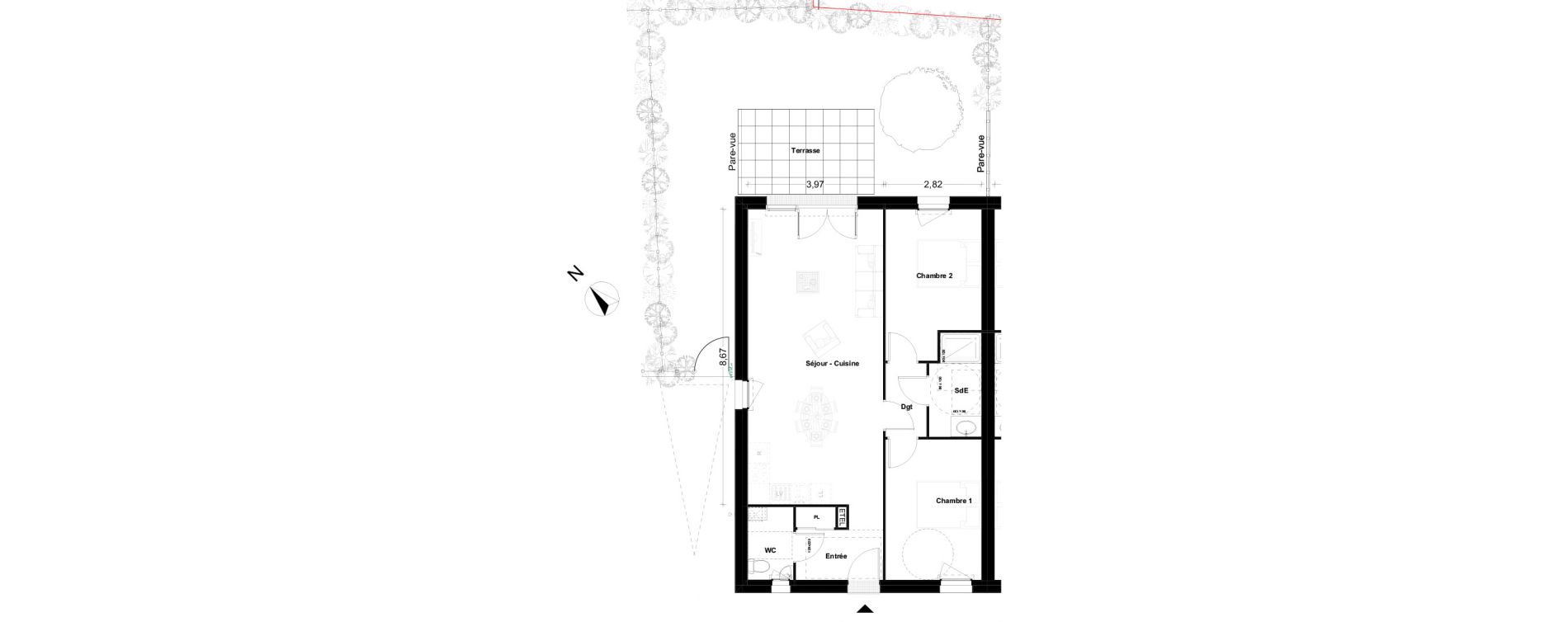 Maison T3 de 72,45 m2 &agrave; Rochefort Centre