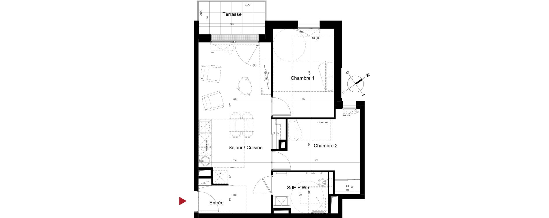 Appartement T3 de 53,31 m2 &agrave; Royan Centre