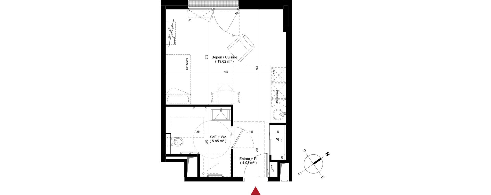 Appartement T1 de 29,87 m2 &agrave; Royan Centre