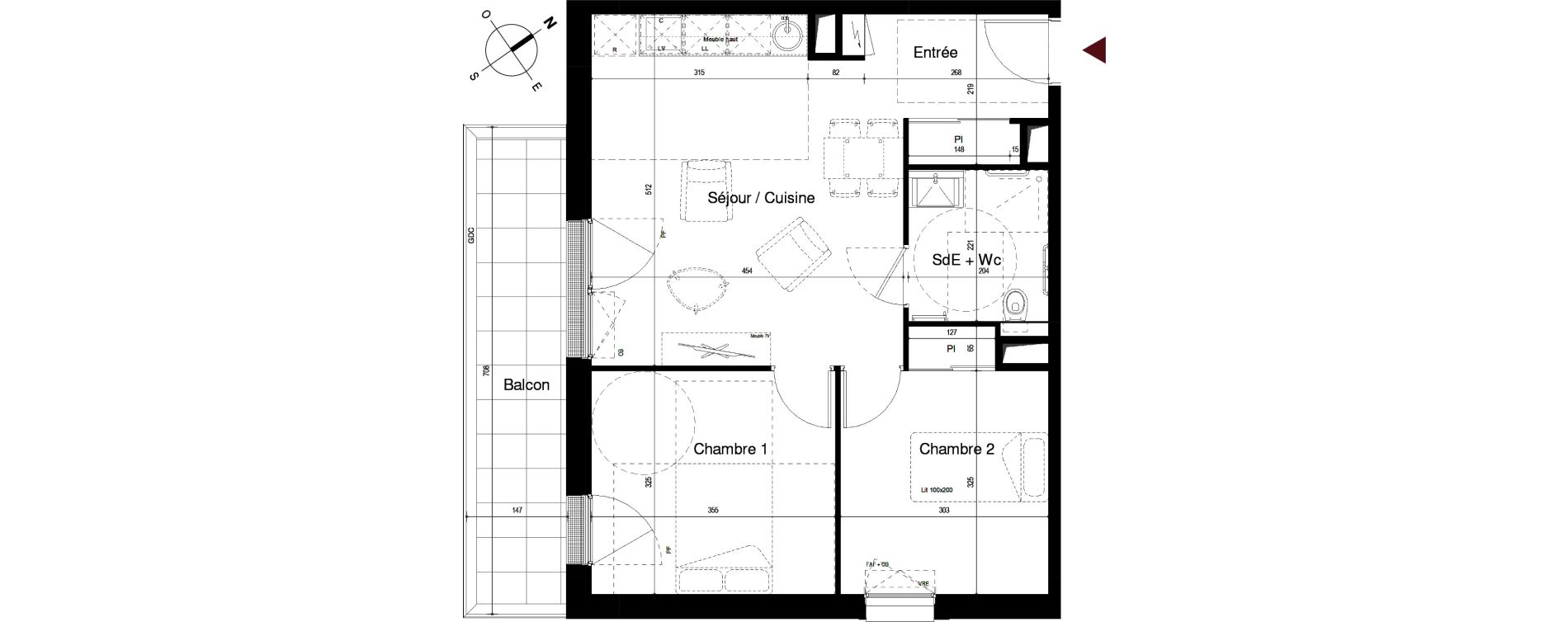 Appartement T3 de 53,71 m2 &agrave; Royan Centre