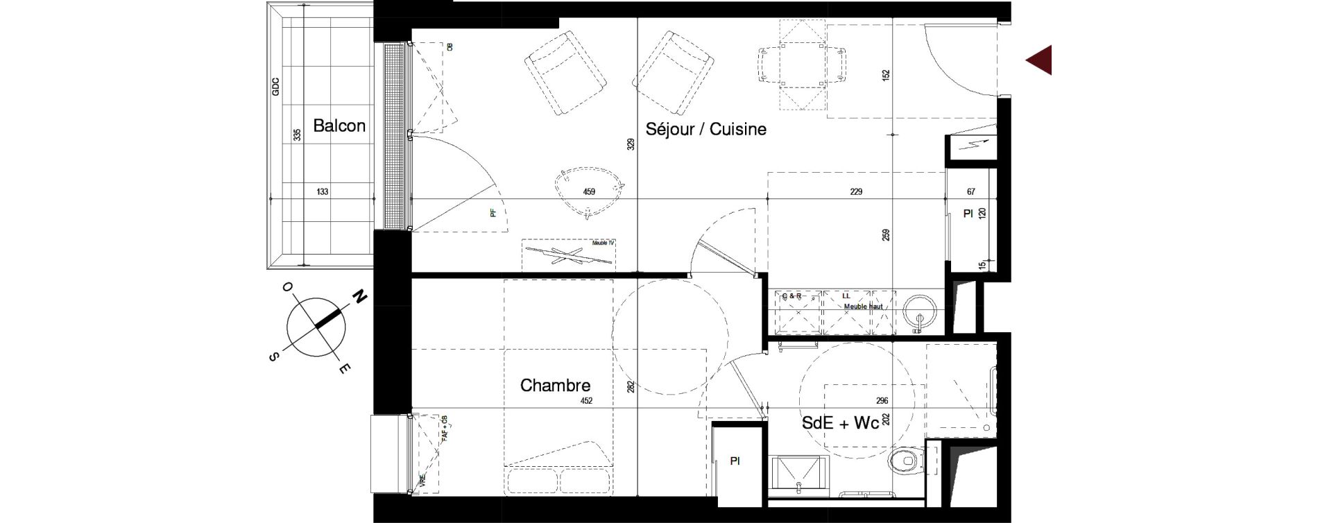 Appartement T2 de 44,20 m2 &agrave; Royan Centre