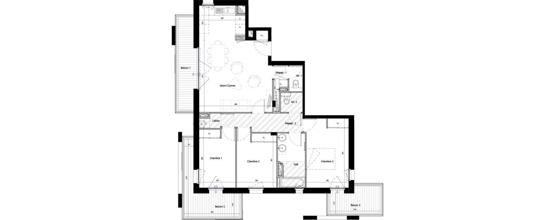 Appartement T4 de 80,34 m2 &agrave; Royan Pontaillac