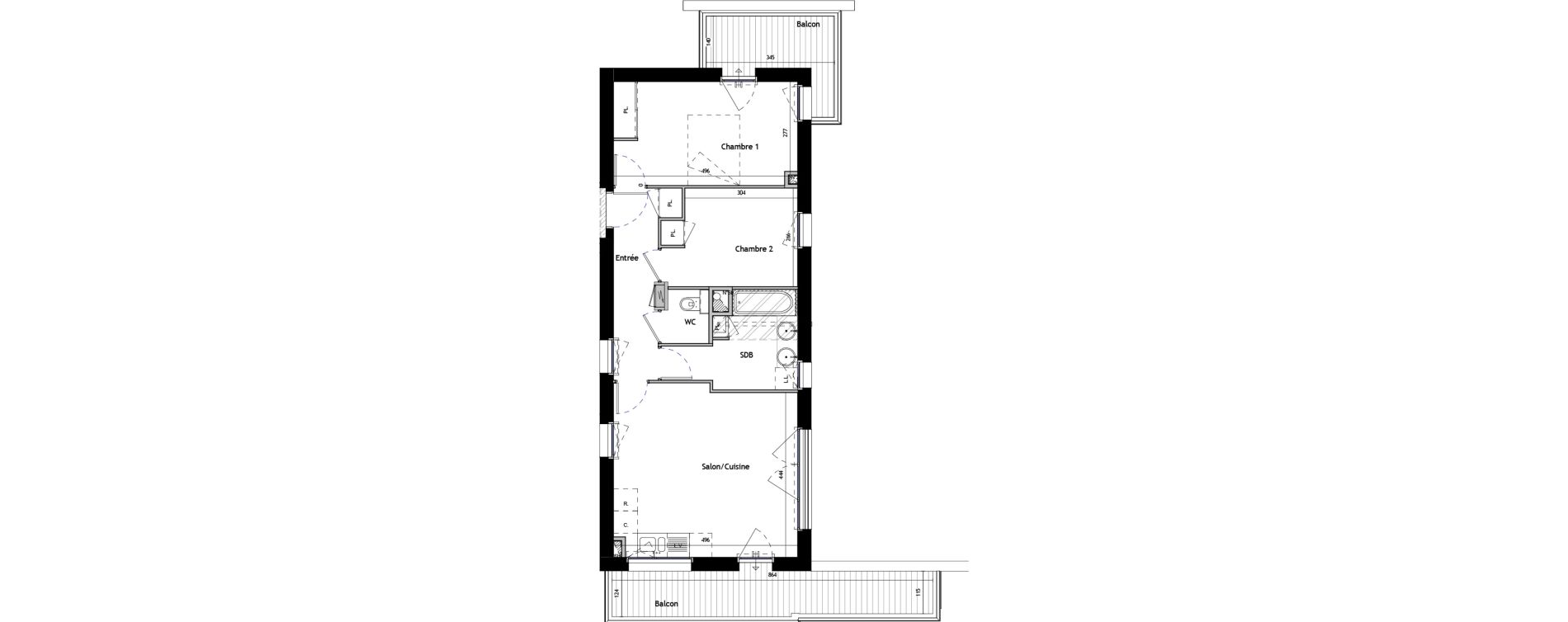 Appartement T3 de 61,03 m2 &agrave; Royan Pontaillac