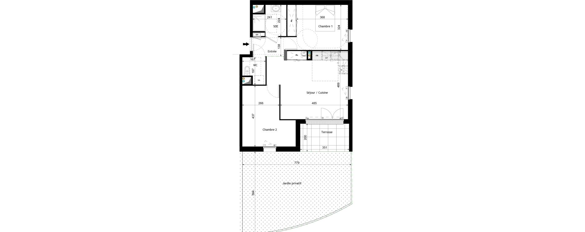 Appartement T3 de 63,61 m2 &agrave; Royan Centre
